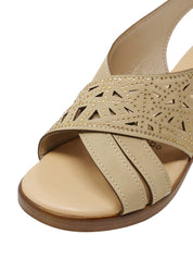 Sandali tacco Beige Valleverde