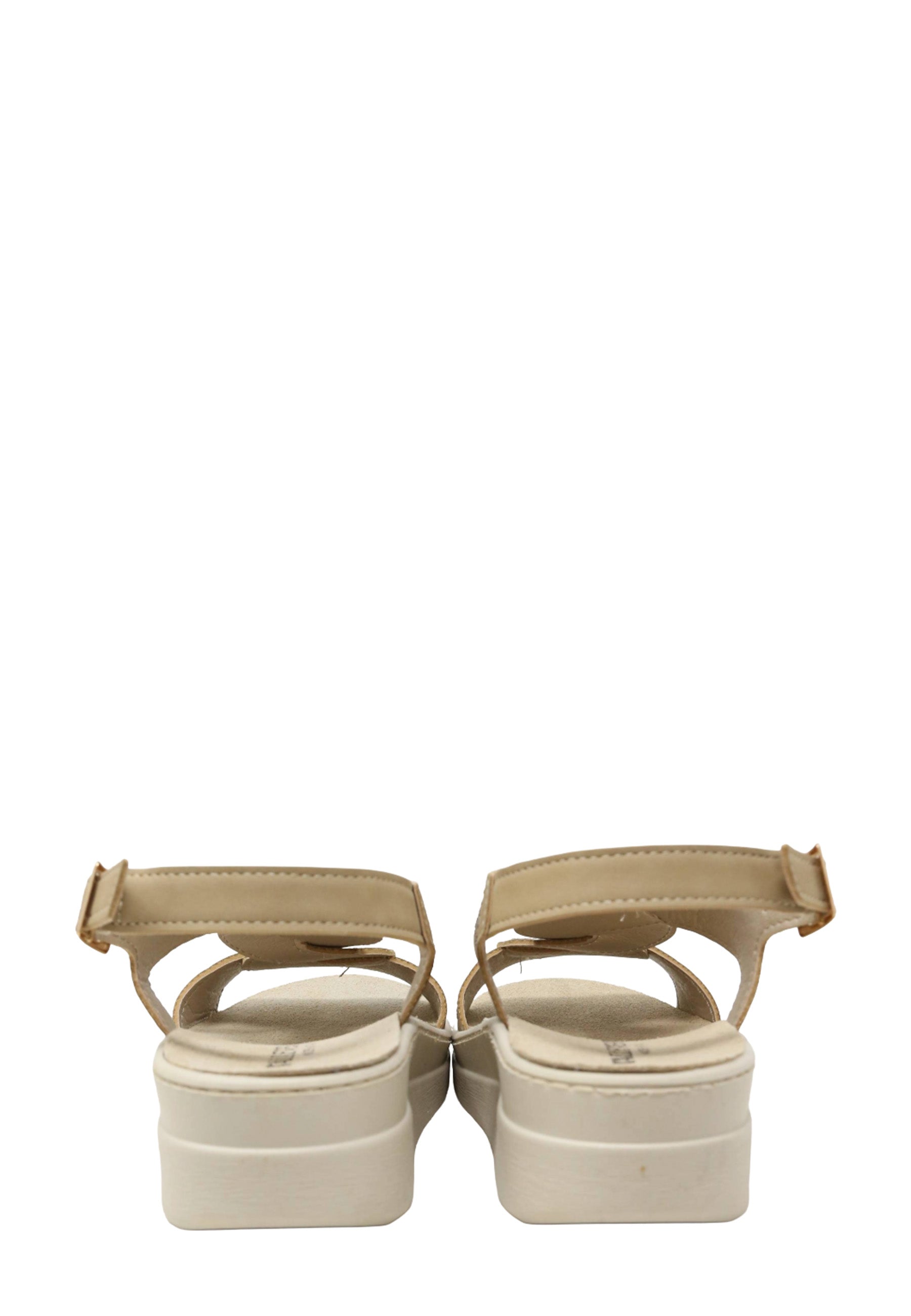 Sandali zeppa Beige Valleverde