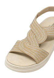 Sandali zeppa Beige Valleverde