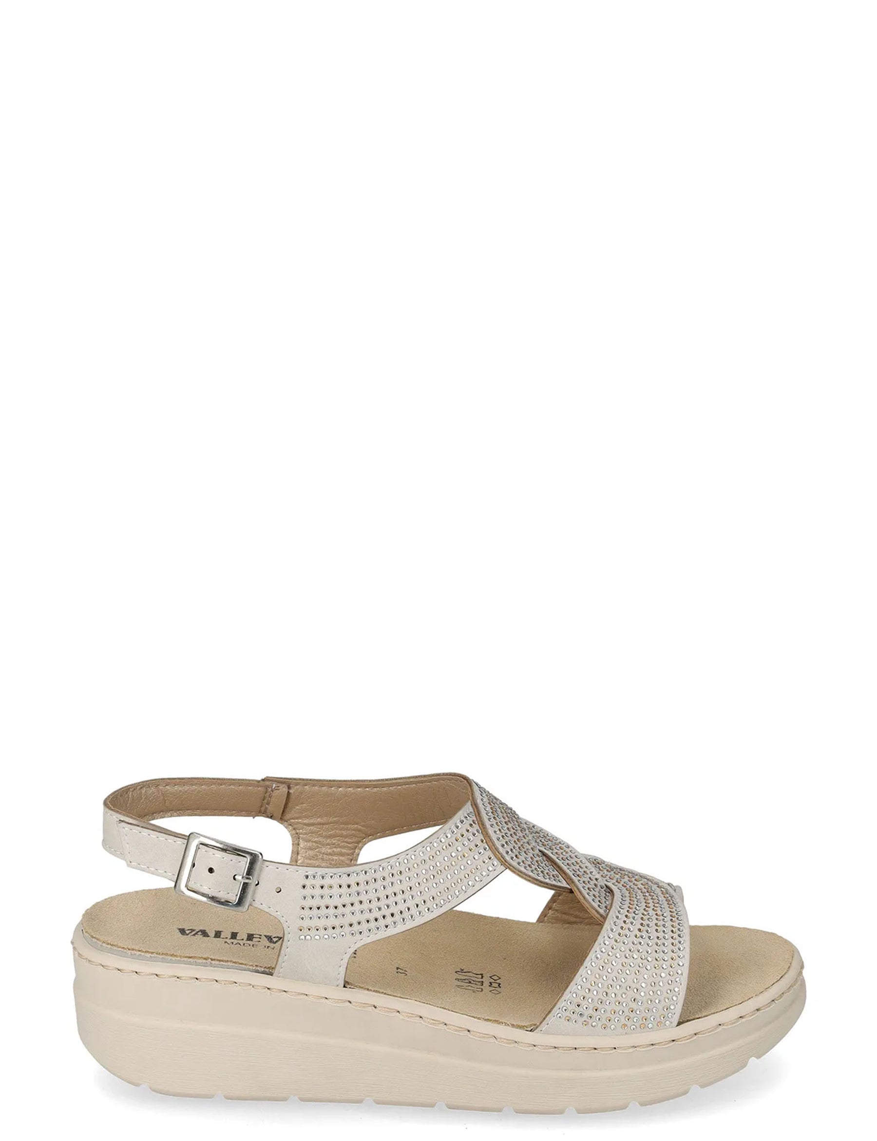 Sandali zeppa Bianco Valleverde