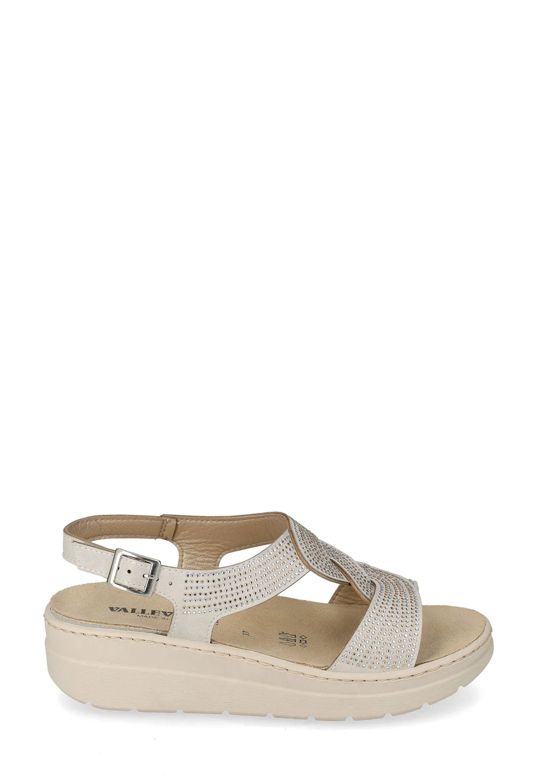 Sandali zeppa Bianco Valleverde