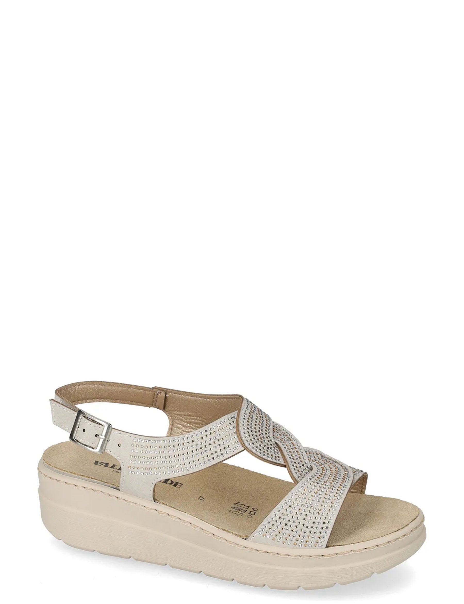 Sandali zeppa Bianco Valleverde