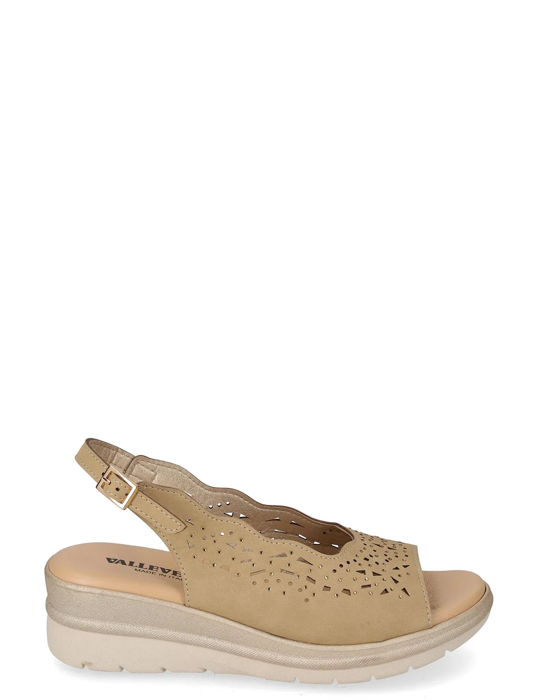 Sandali zeppa Beige Valleverde