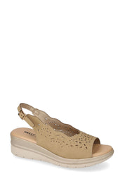 Sandali zeppa Beige Valleverde