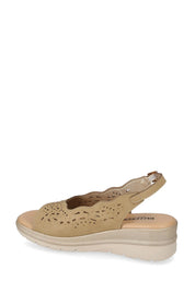 Sandali zeppa Beige Valleverde