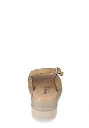 Sandali zeppa Beige Valleverde