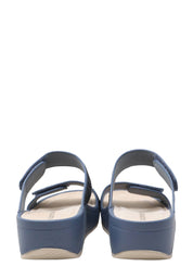 Sandali con strappi Blu Valleverde