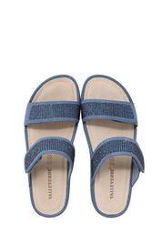 Sandali con strappi Blu Valleverde