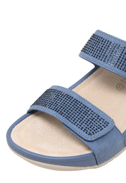 Sandali con strappi Blu Valleverde