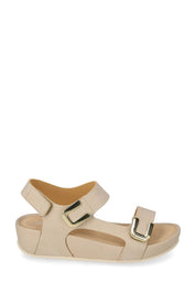 Sandali con strappi Beige Valleverde