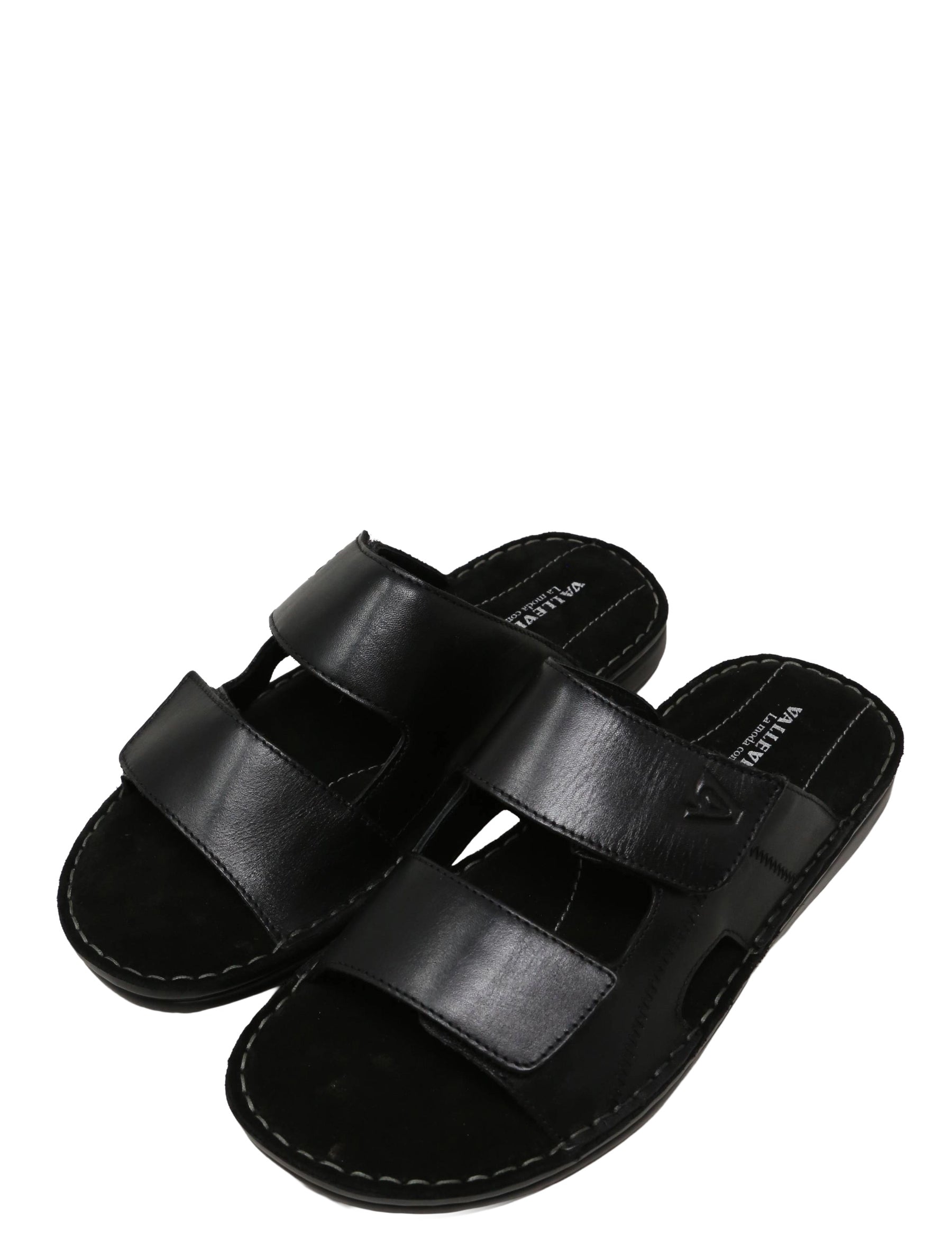 Sandali con strappi Nero Valleverde