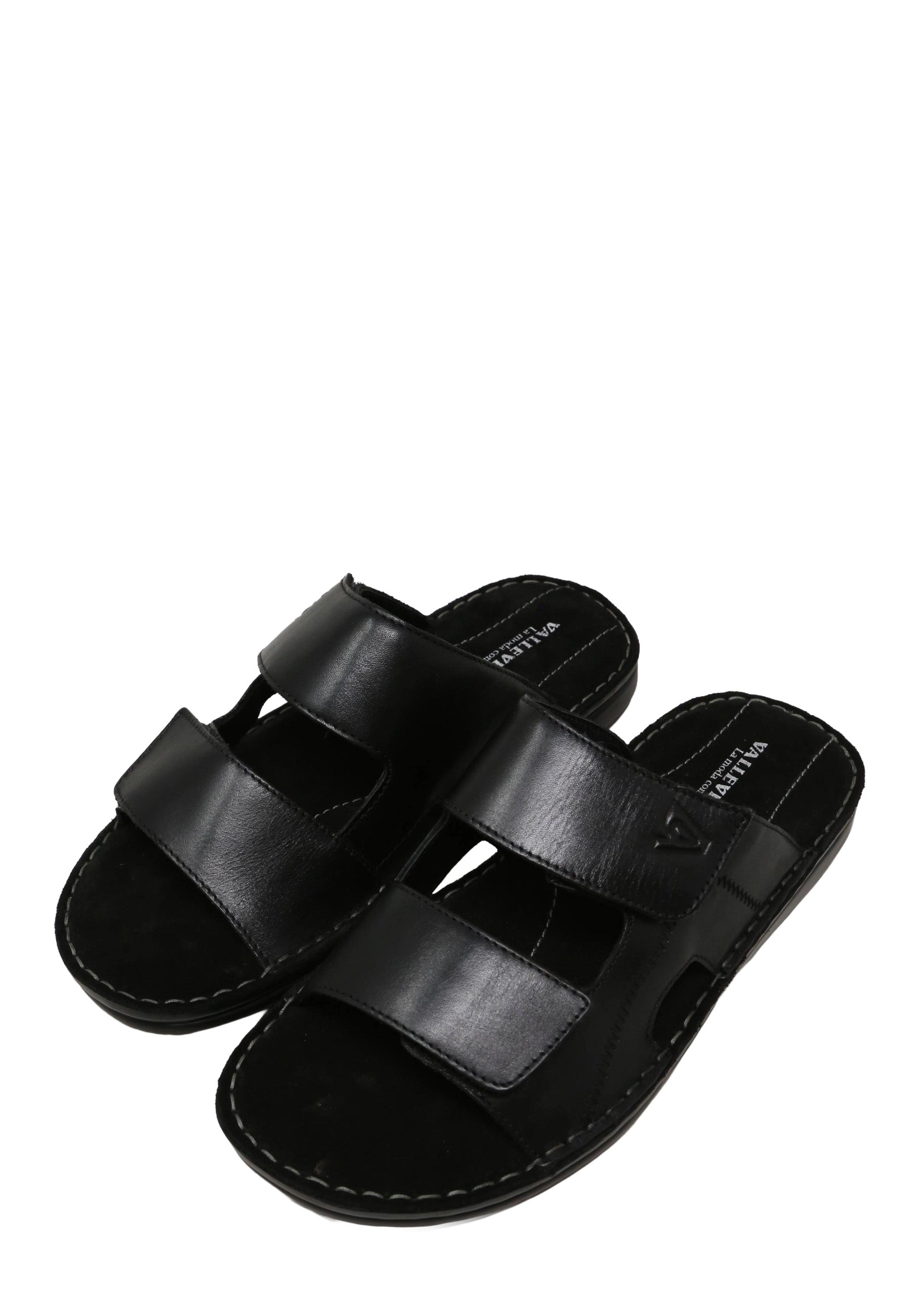 Sandali con strappi Nero Valleverde