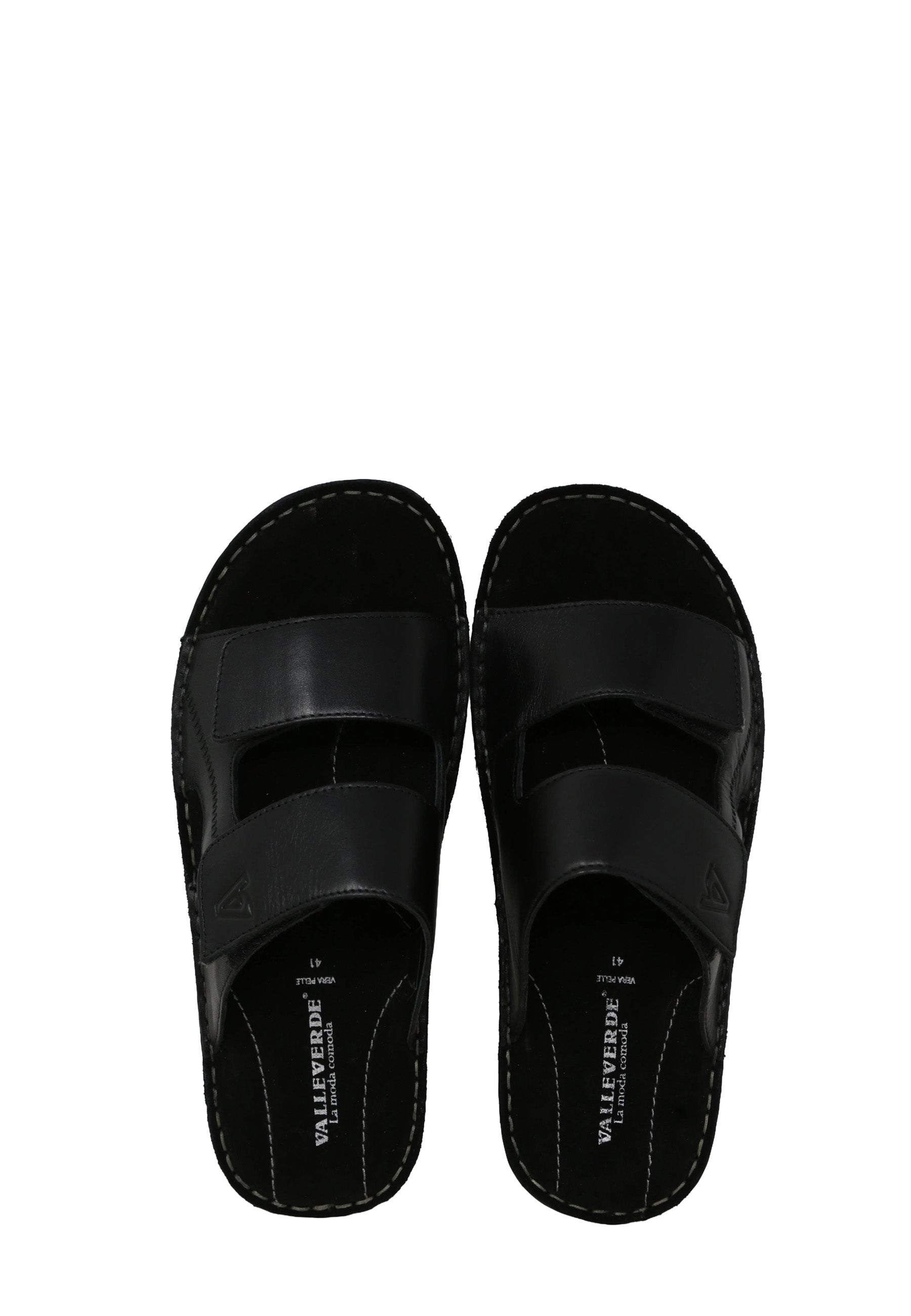 Sandali con strappi Nero Valleverde