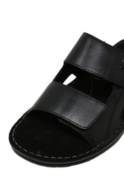 Sandali con strappi Nero Valleverde