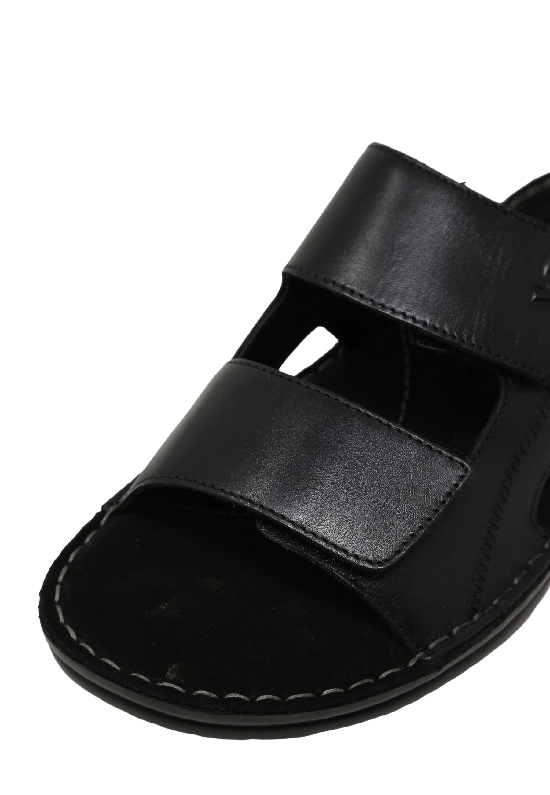 Sandali con strappi Nero Valleverde