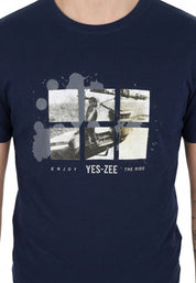 T-shirt Blu Yes-zee