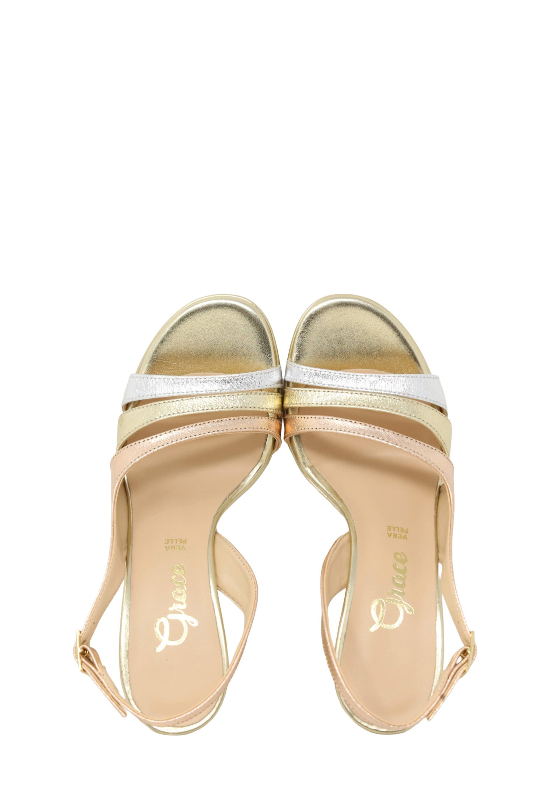 Sandali tacco Platino Grace Shoes