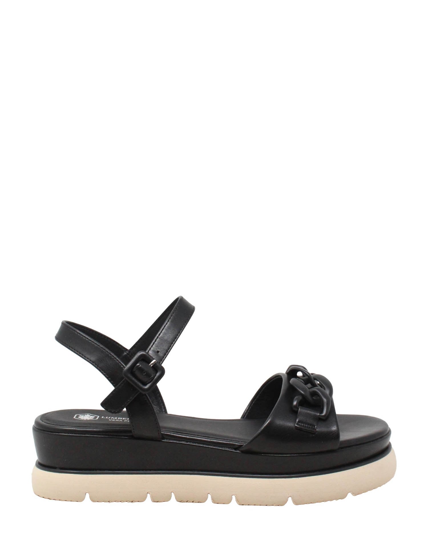 Sandali zeppa Nero Lumberjack