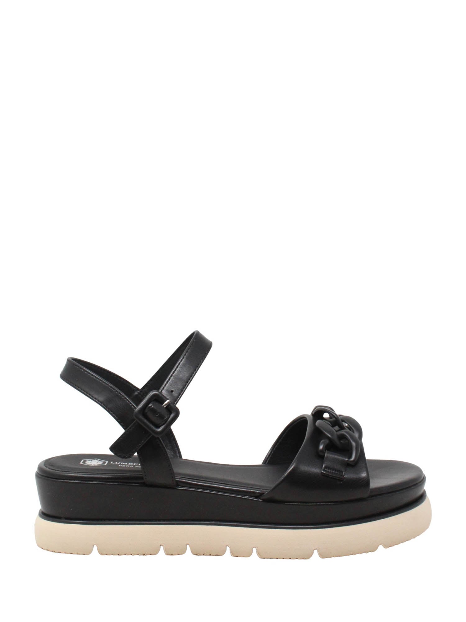 Sandali zeppa Nero Lumberjack