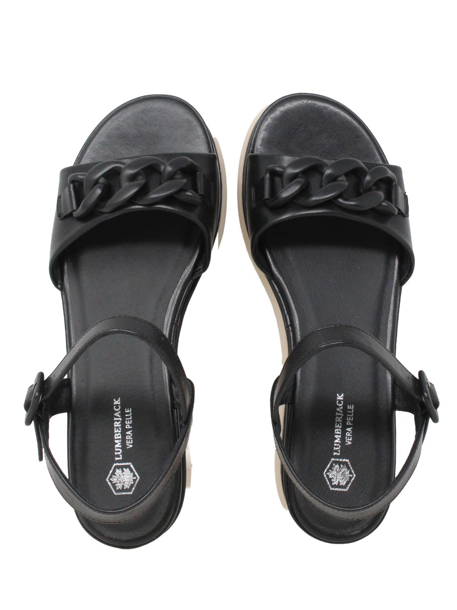 Sandali zeppa Nero Lumberjack
