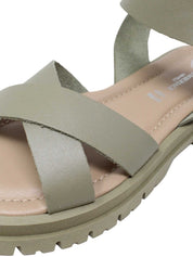 Sandali zeppa Verde Lumberjack