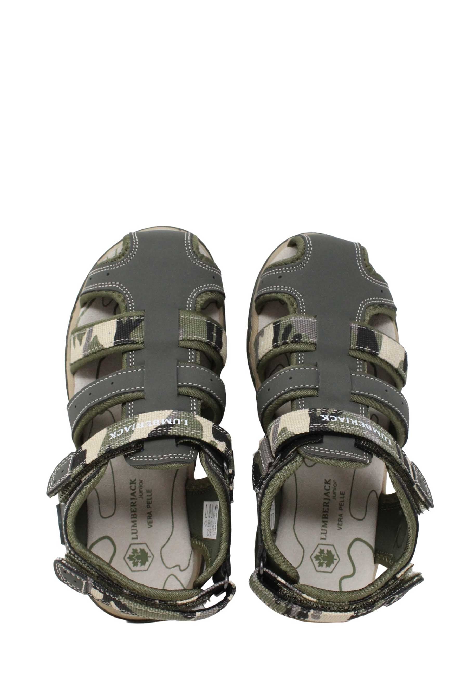 Sandali con strappi Verde Lumberjack