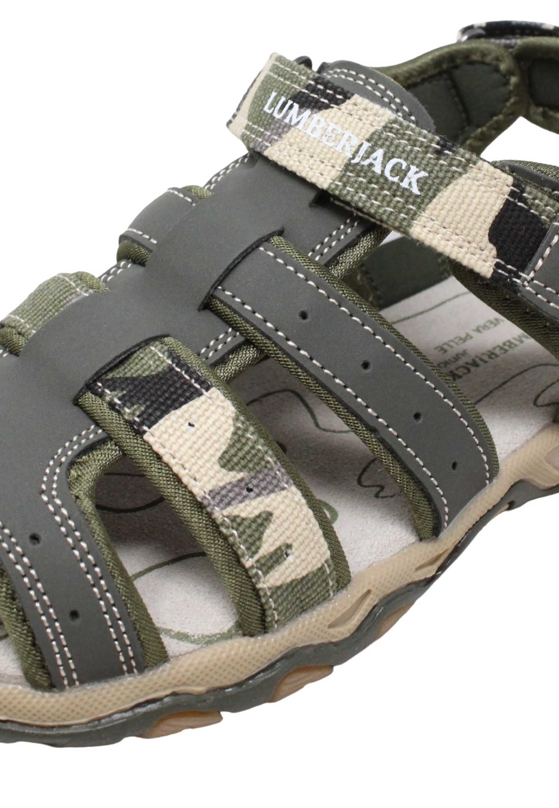 Sandali con strappi Verde Lumberjack
