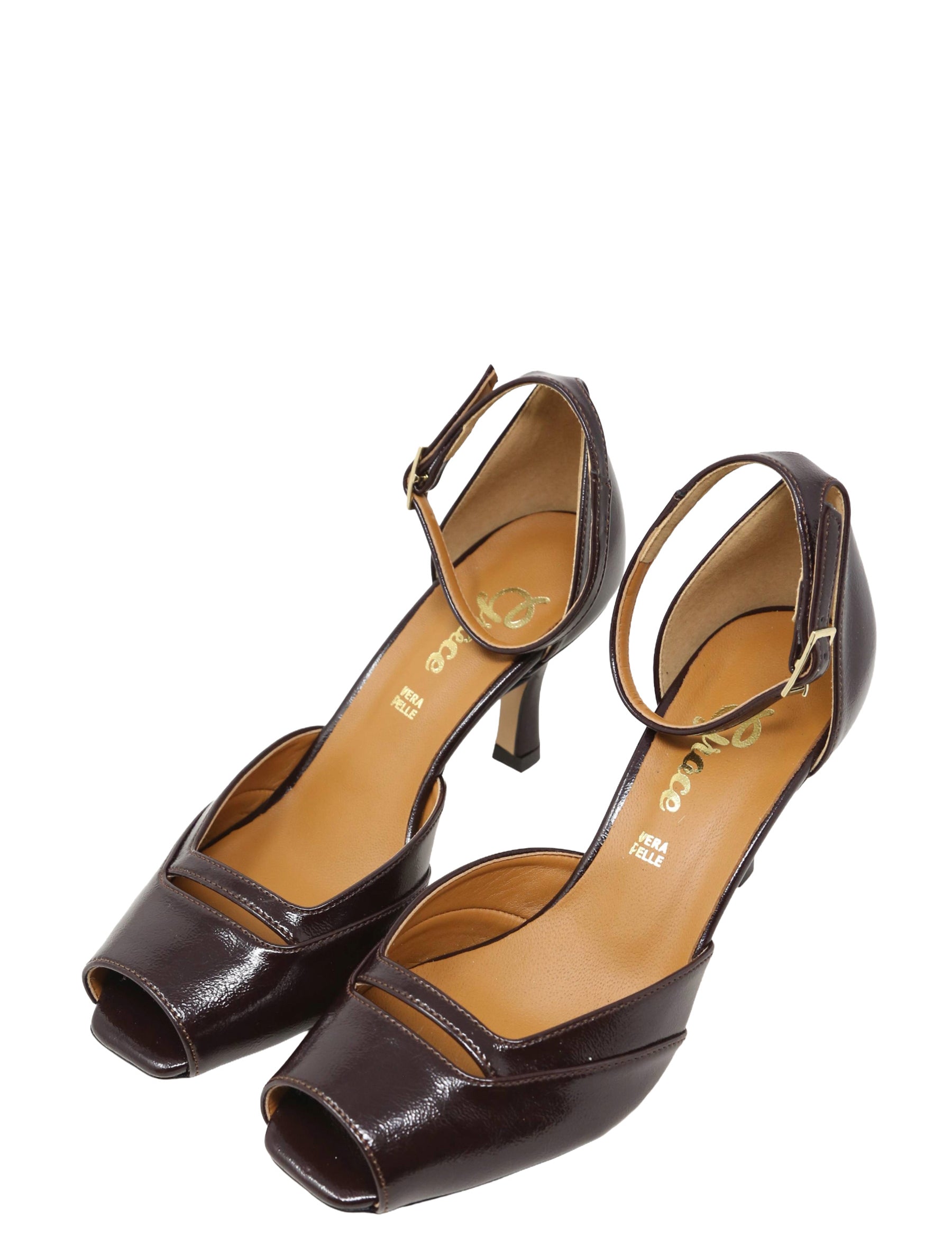 Sandali tacco Marrone Scuro Grace Shoes