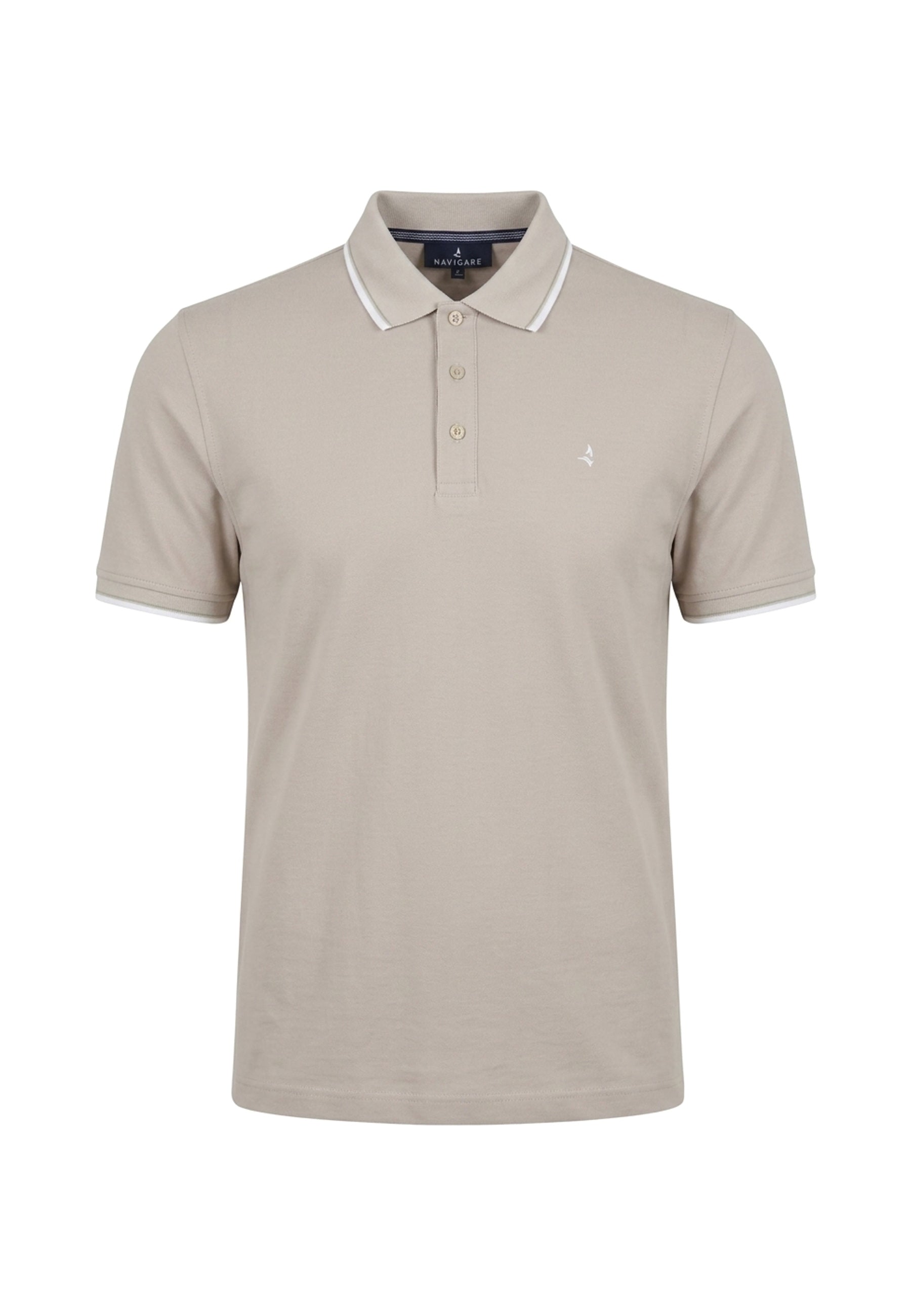 Polo Beige Bianco Navigare