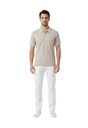 Polo Beige Bianco Navigare