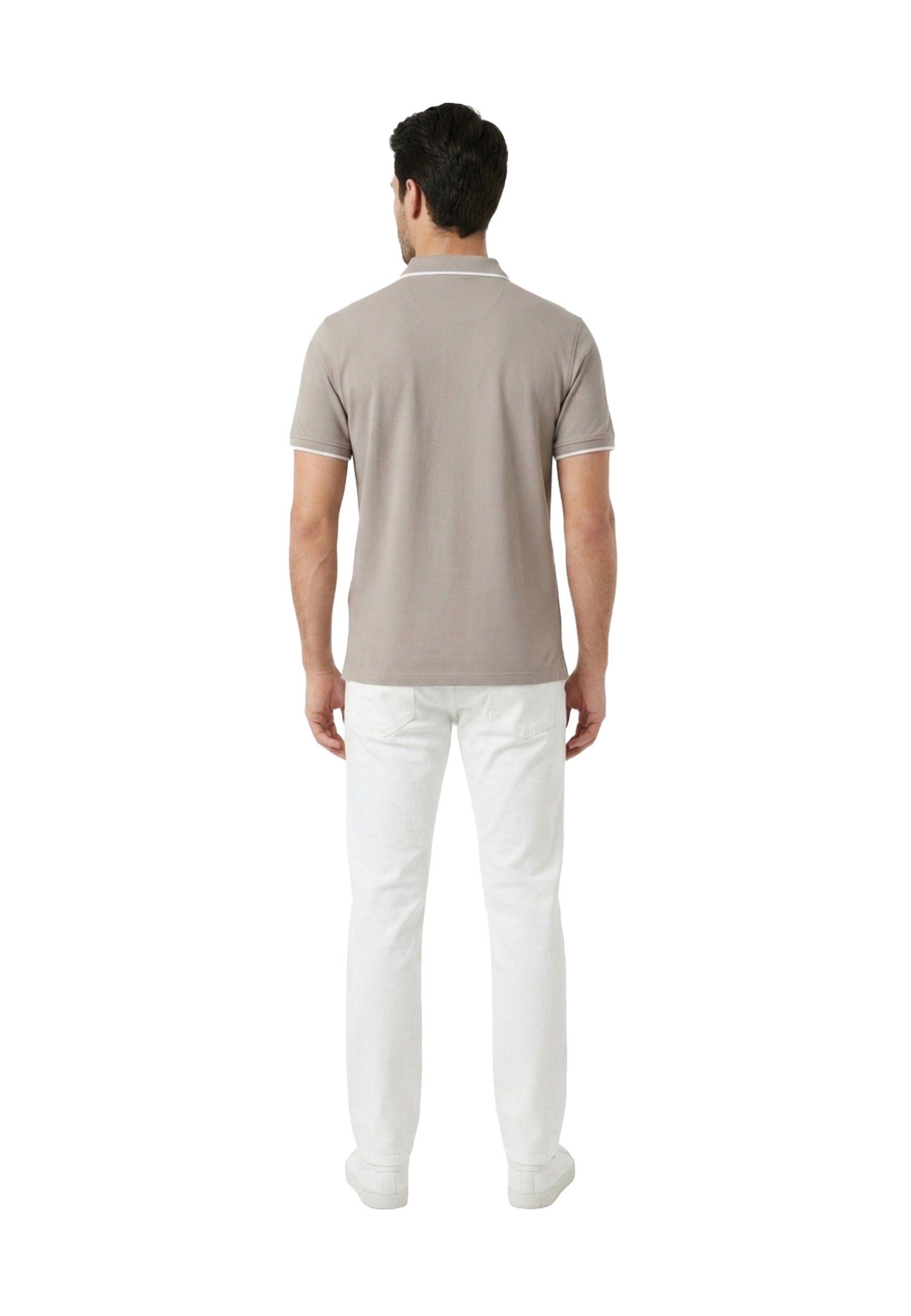 Polo Beige Bianco Navigare