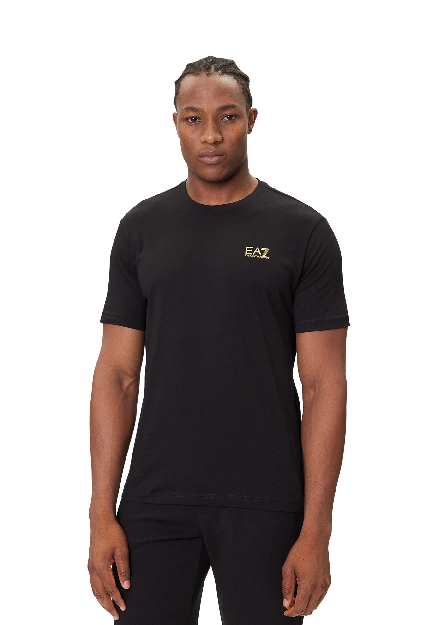 T-shirt Nero Giallo Ea7 Emporio Armani