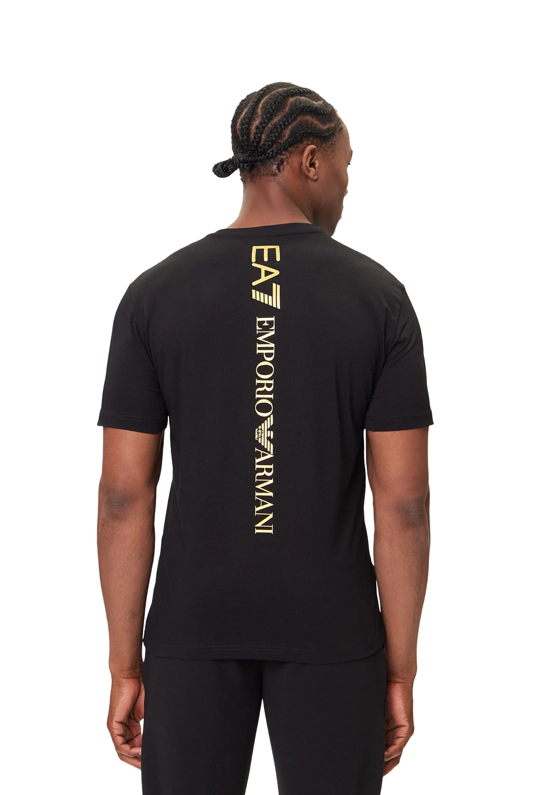 T-shirt Nero Giallo Ea7 Emporio Armani
