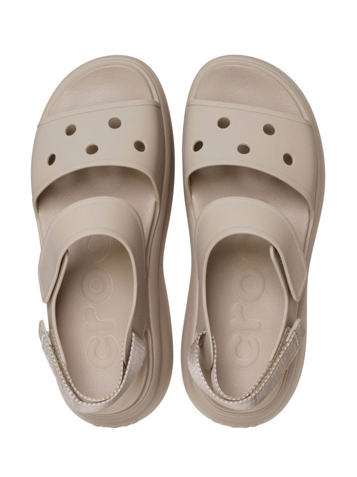 Sandali con strappi Beige Crocs
