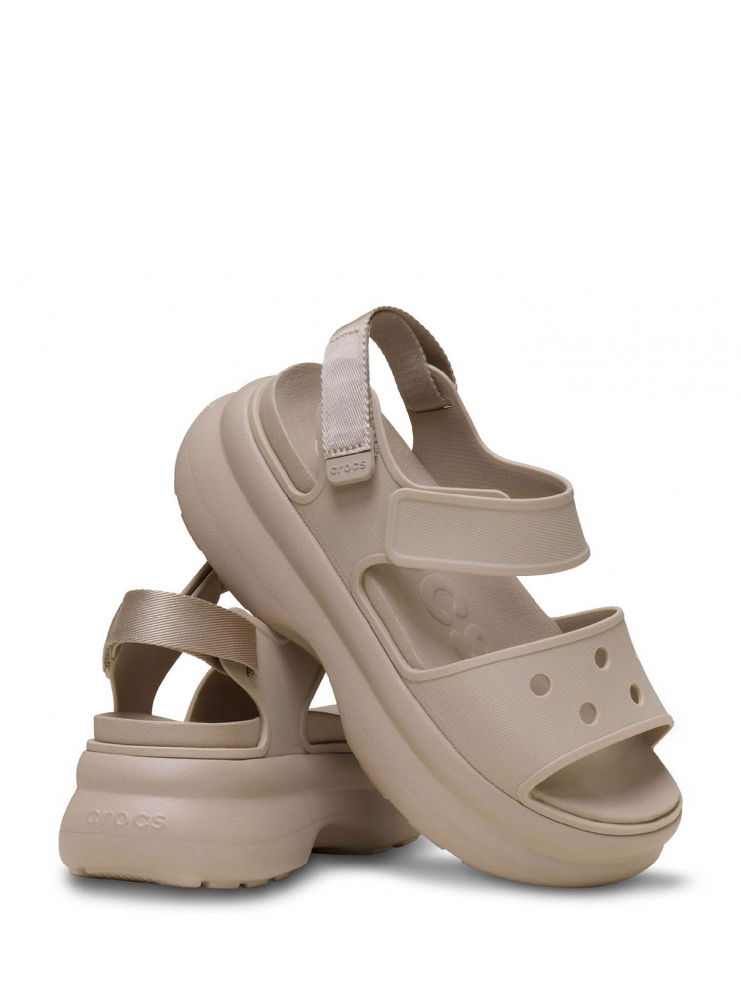 Sandali con strappi Beige Crocs