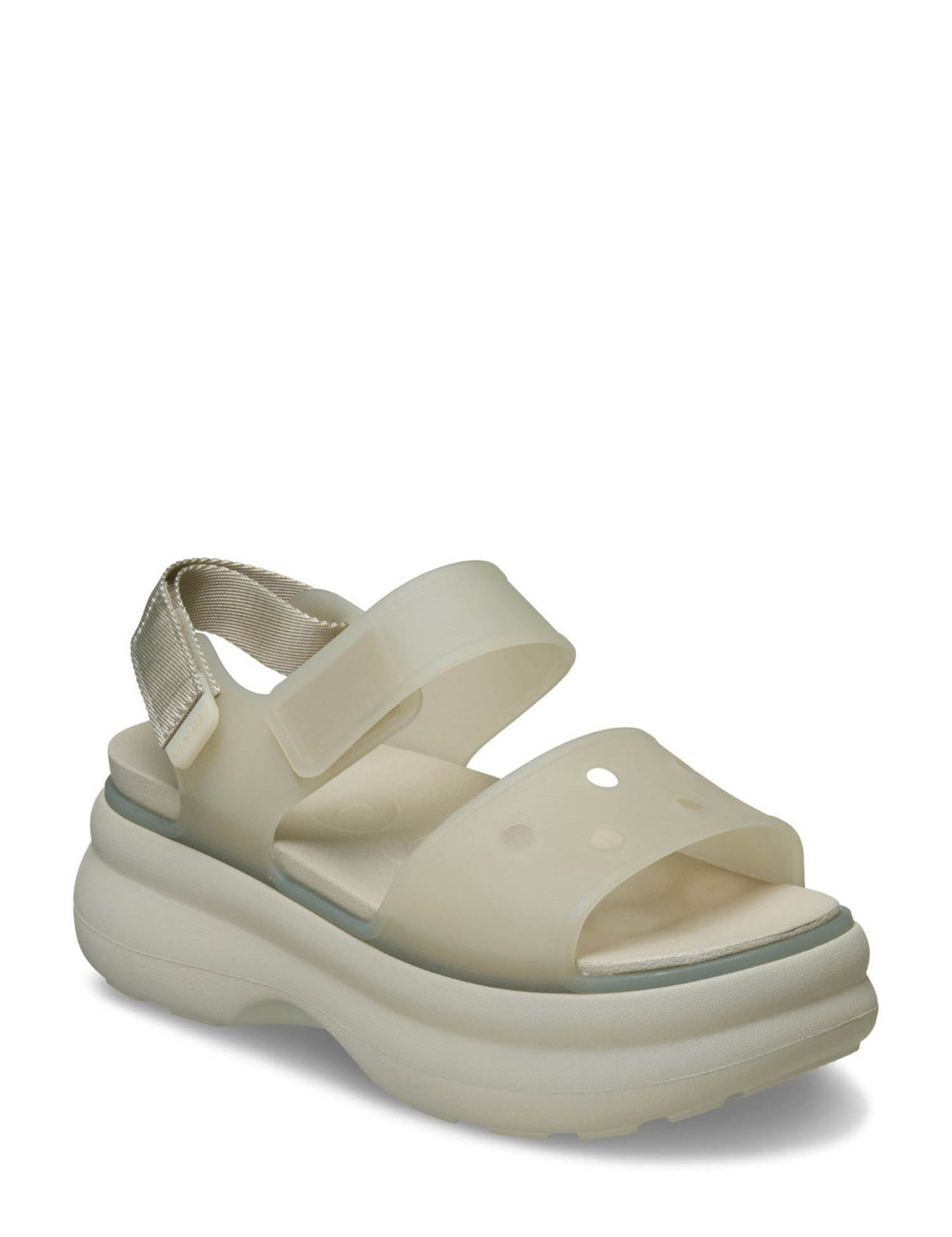 Sandali zeppa Beige Crocs
