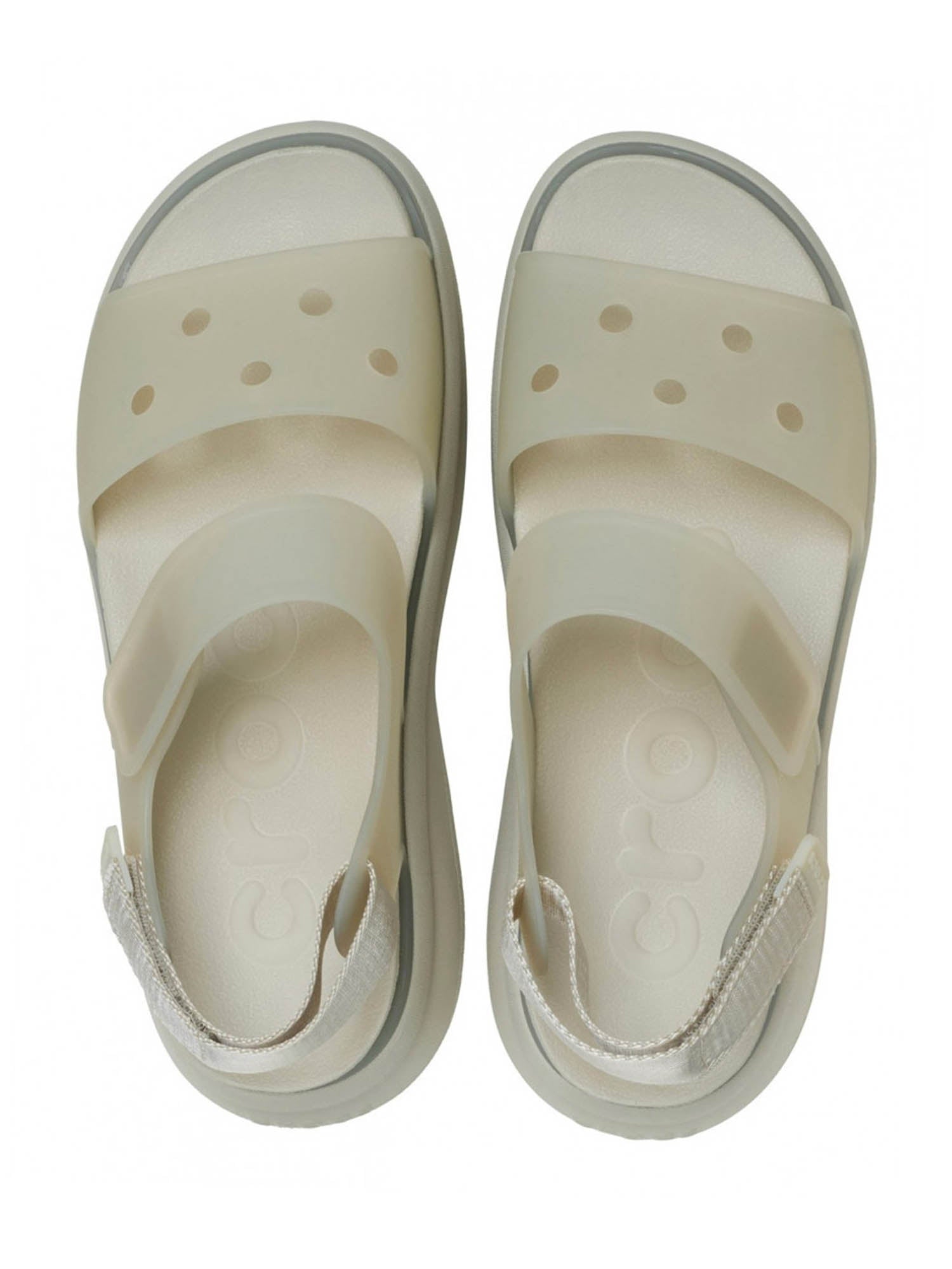 Sandali zeppa Beige Crocs