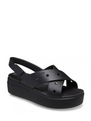 Sandali zeppa Nero Crocs