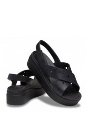 Sandali zeppa Nero Crocs