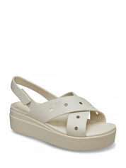 Sandali zeppa Avorio Crocs