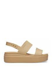 Sandali zeppa Beige Crocs