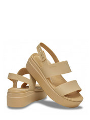 Sandali zeppa Beige Crocs