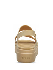 Sandali zeppa Beige Crocs