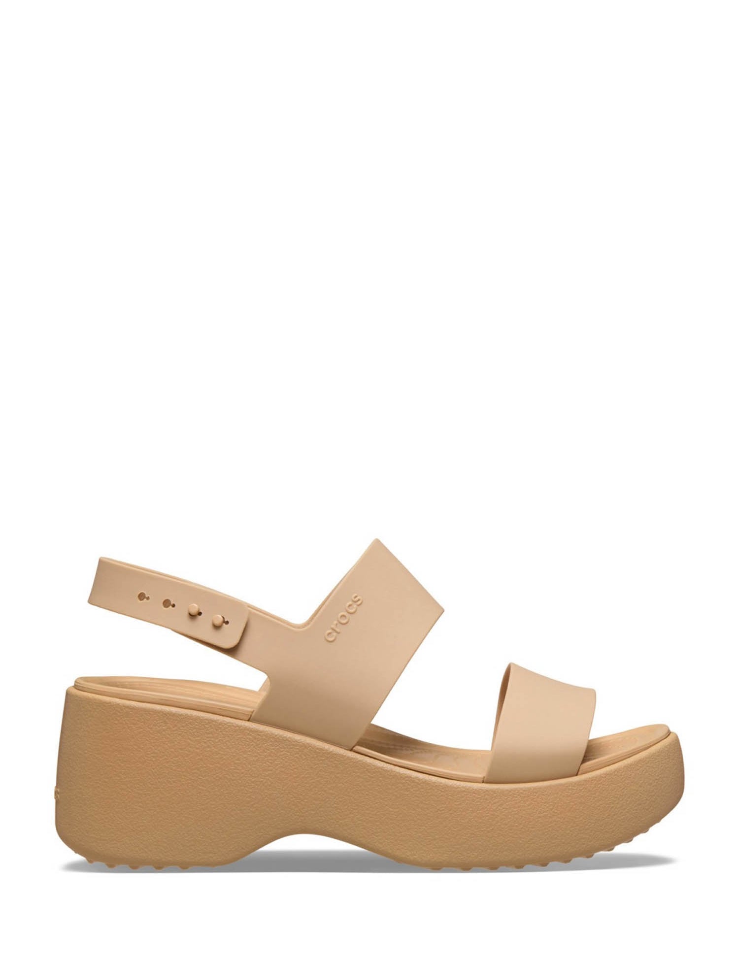 Sandali zeppa Beige Crocs