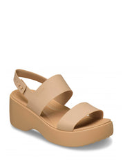 Sandali zeppa Beige Crocs