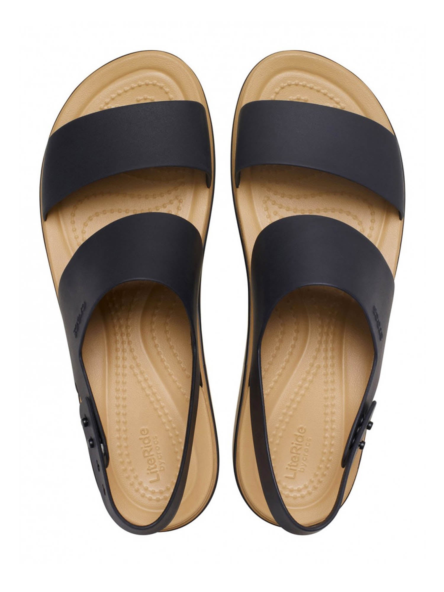Sandali zeppa Nero Crocs