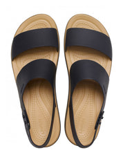 Sandali zeppa Nero Crocs