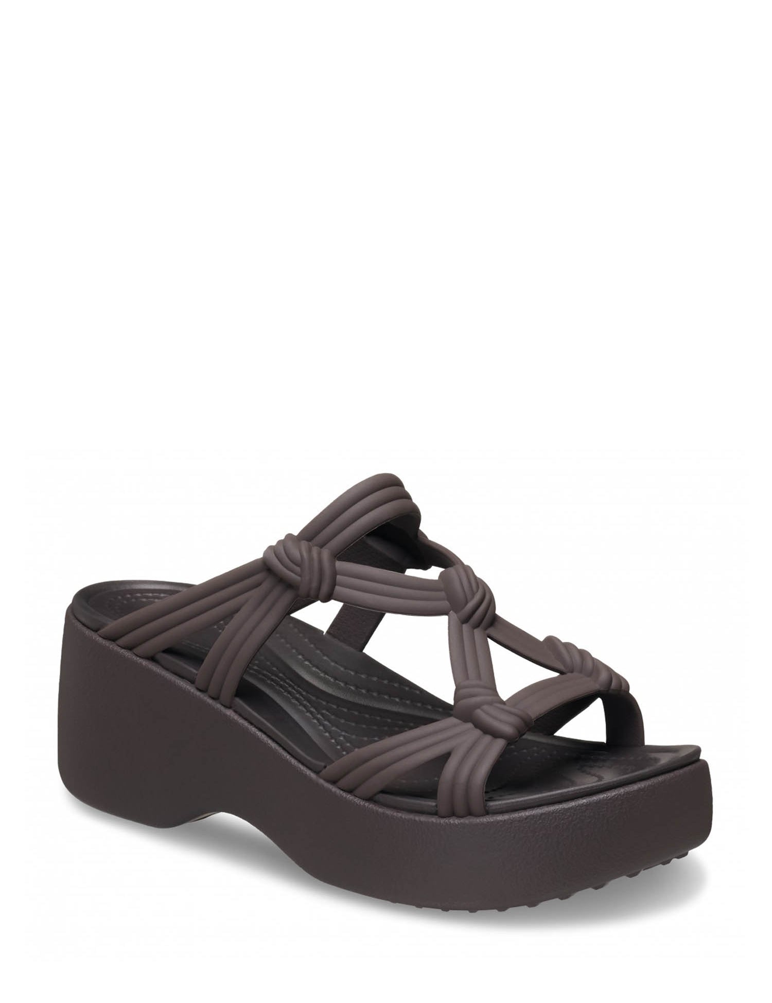 Sandali zeppa Marrone Crocs