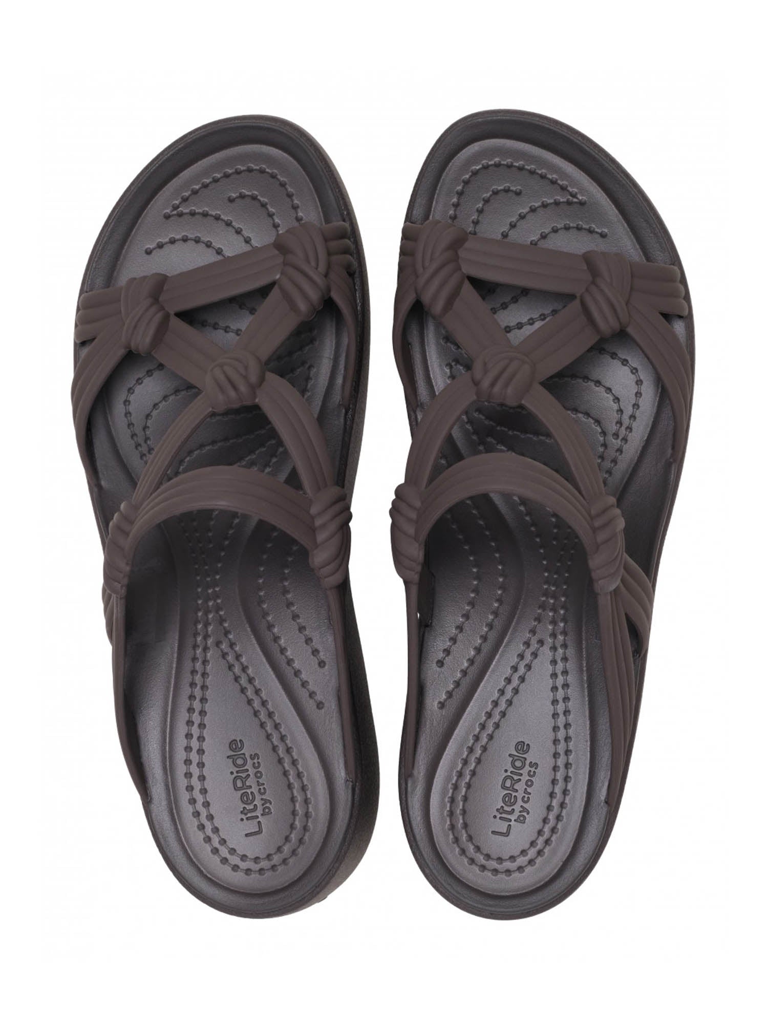 Sandali zeppa Marrone Crocs