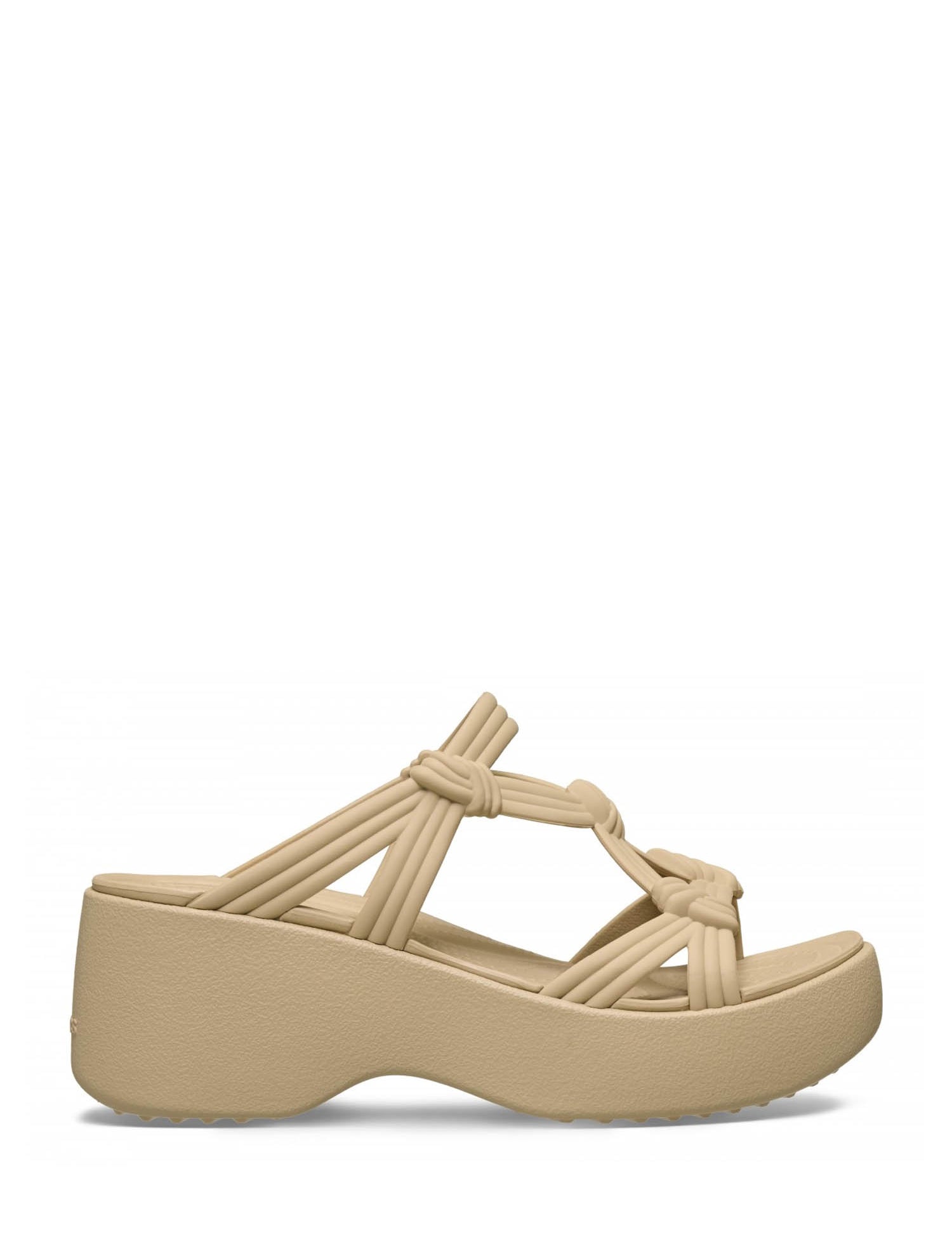 Sandali zeppa Beige Crocs